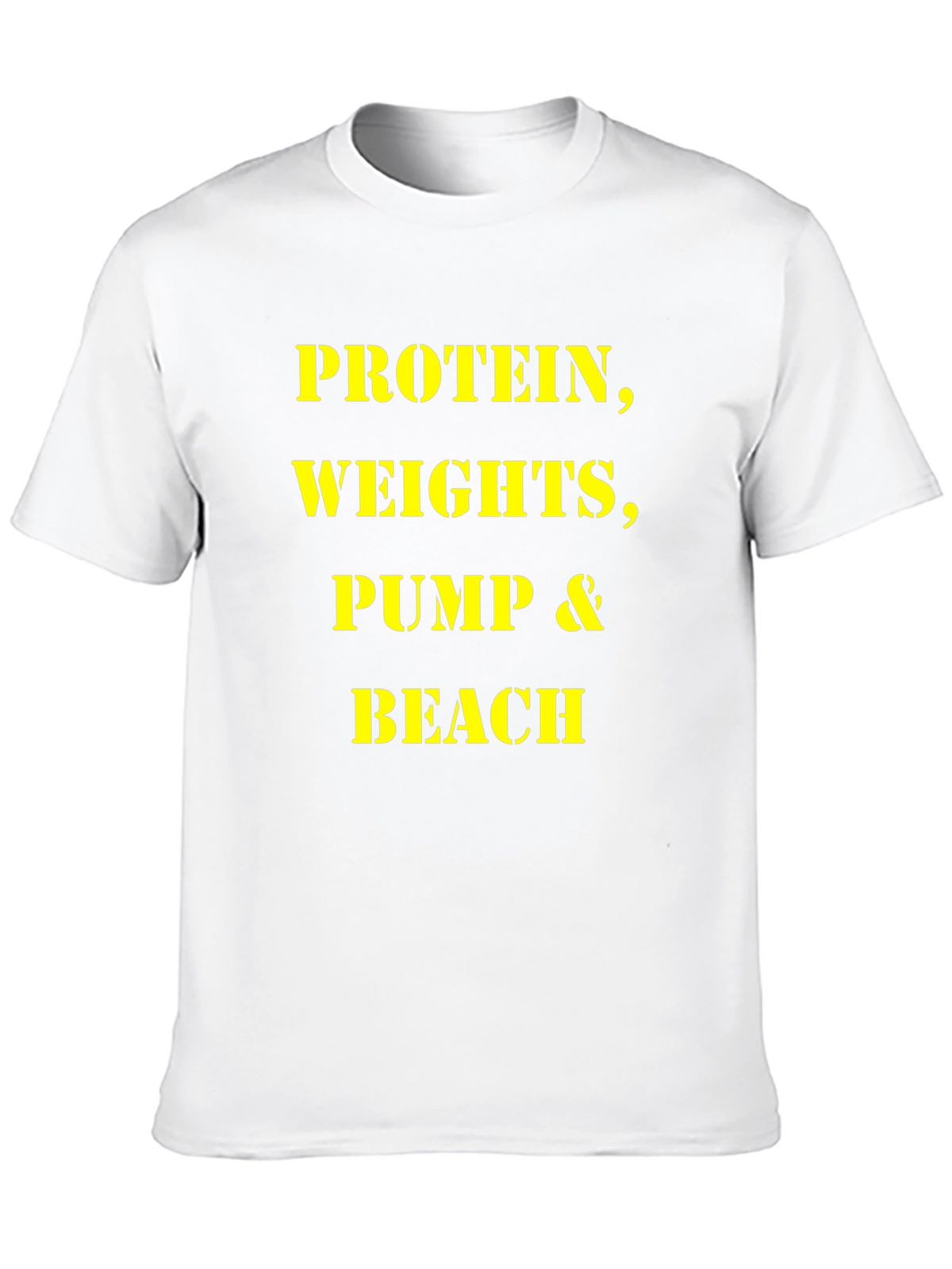Protein Weights Pump Beach Mens T-Shirt