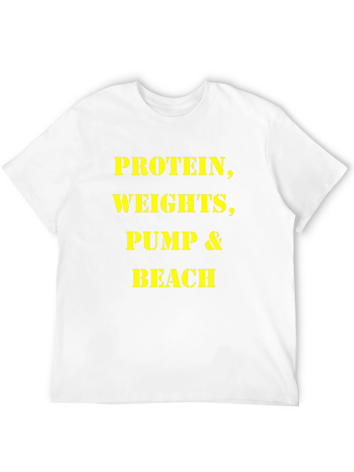 Protein Weights Pump Beach Mens T-Shirt