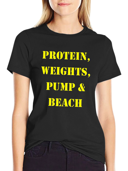 Protein Weights Pump Beach Mens T-Shirt