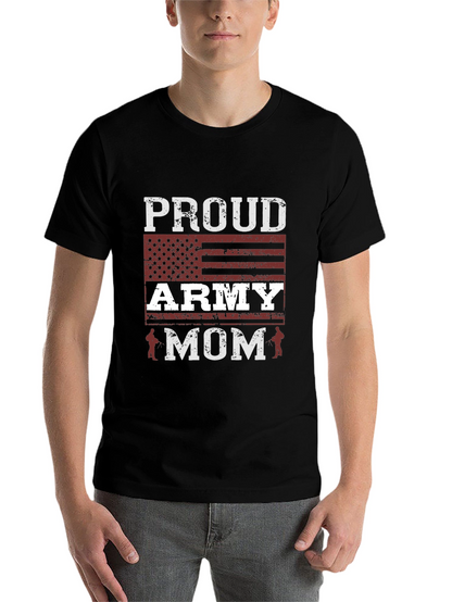 Proud Army Mom T-Shirt - Patriotic Graphic Tee