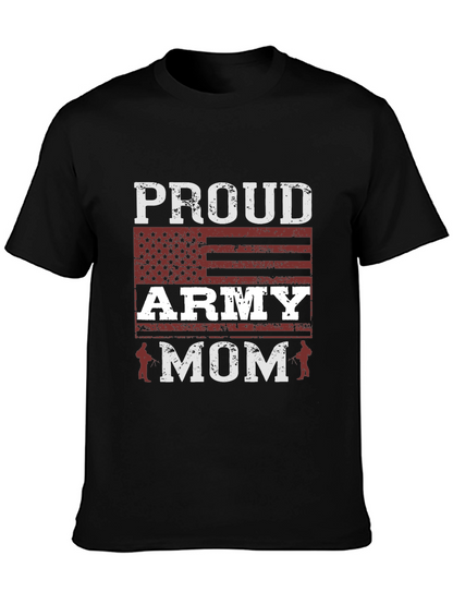 Proud Army Mom T-Shirt - Patriotic Graphic Tee