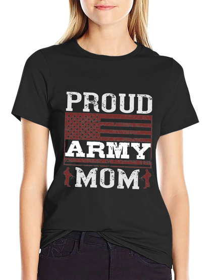 Proud Army Mom T-Shirt - Patriotic Graphic Tee