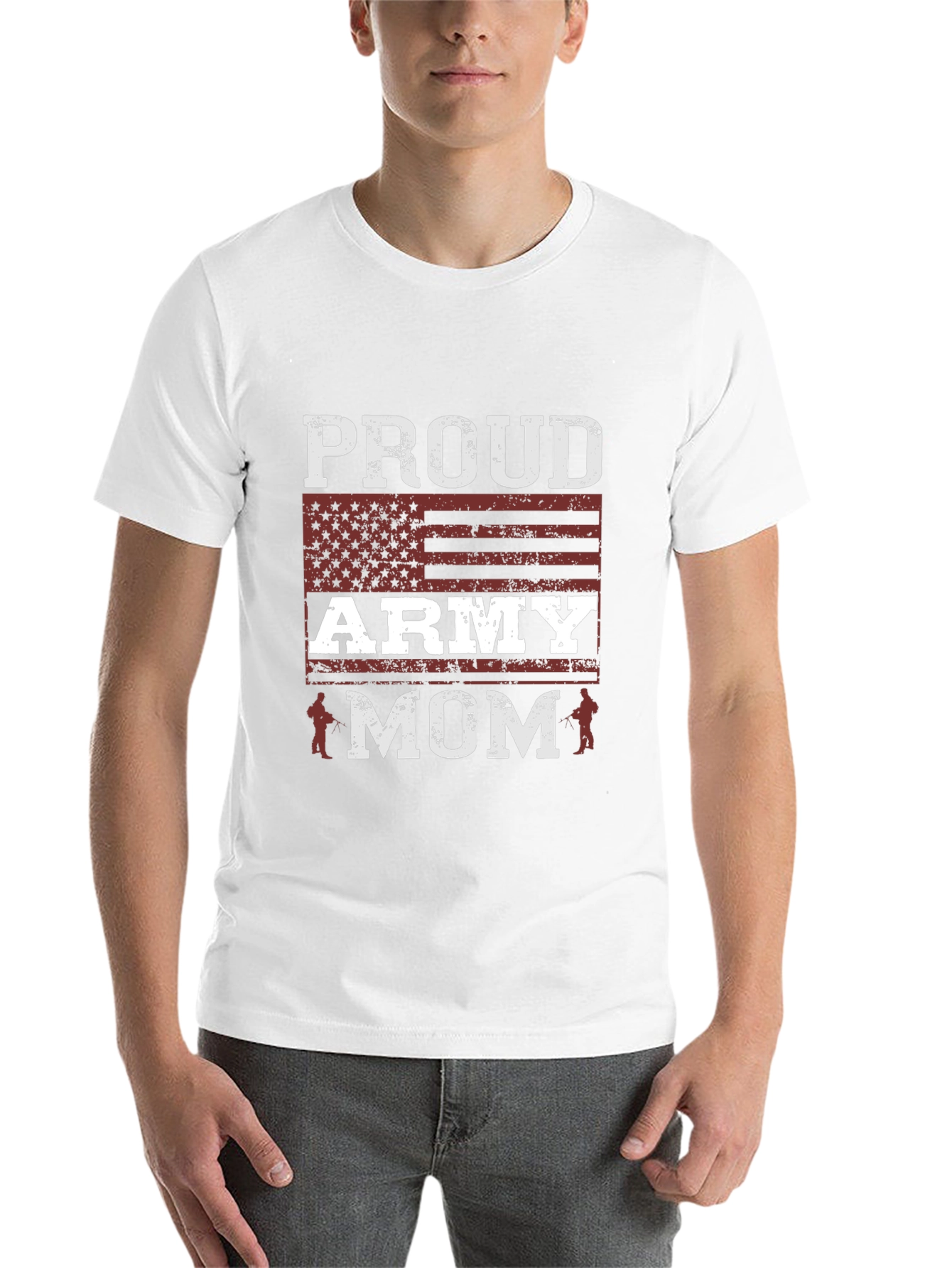Proud Army Mom T-Shirt - Patriotic Graphic Tee