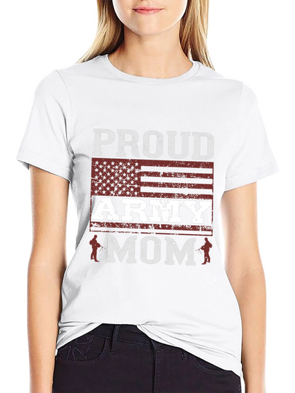 Proud Army Mom T-Shirt - Patriotic Graphic Tee