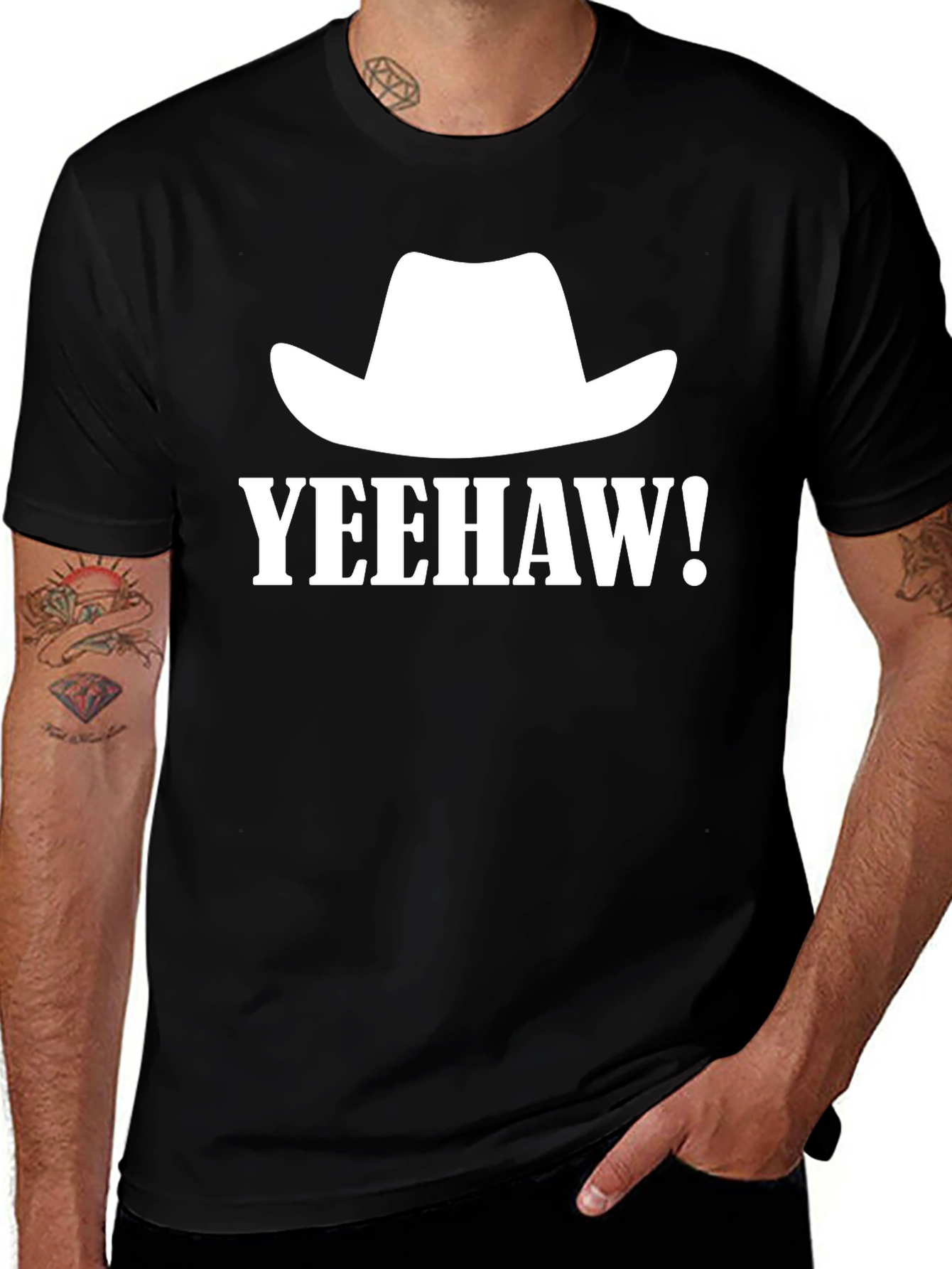 Yeehaw Cowboy Hat Graphic Tee - Western Style