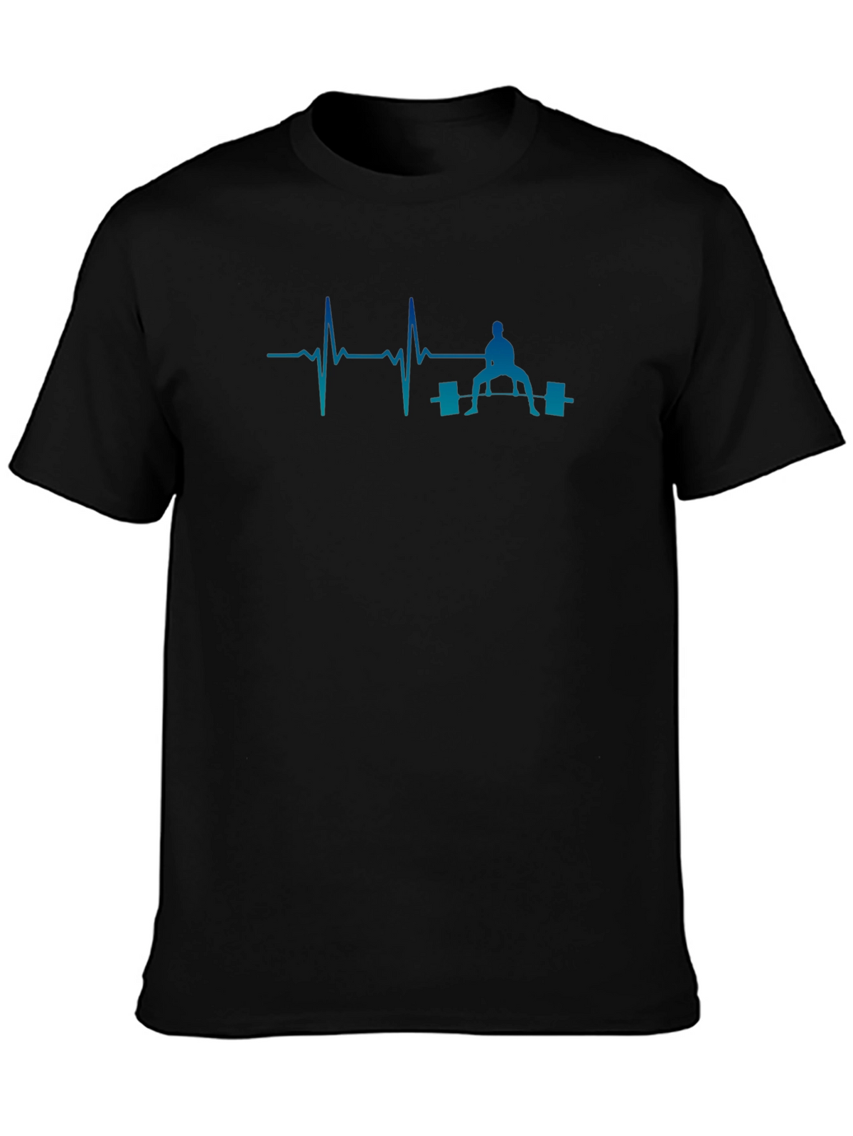 Weightlifting Heartbeat T-Shirt - Black