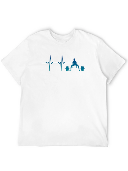 Weightlifting Heartbeat T-Shirt - Black