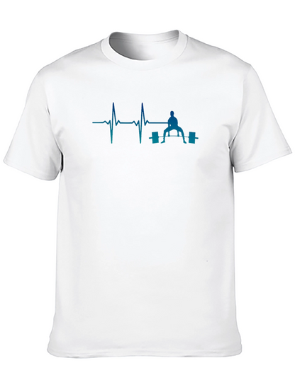 Weightlifting Heartbeat T-Shirt - Black