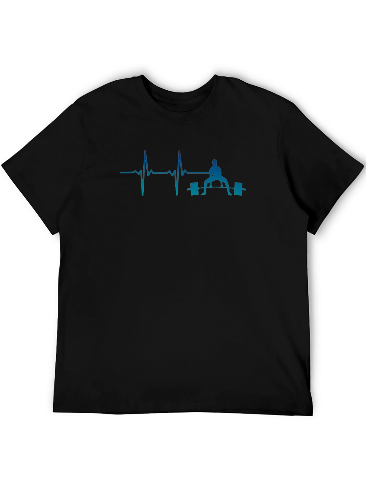 Weightlifting Heartbeat T-Shirt - Black