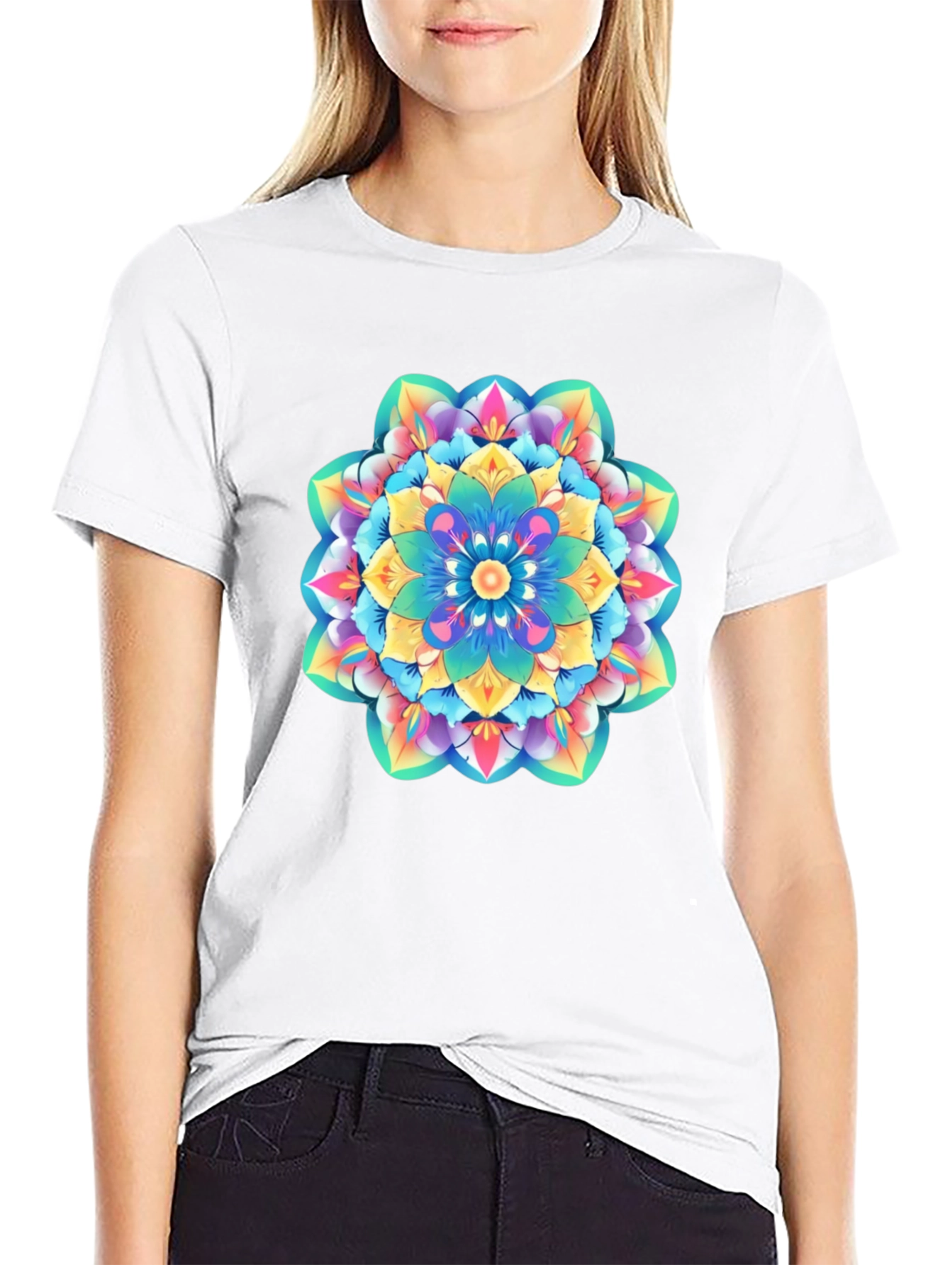 Vibrant Mandala Graphic Tee - Stylish Unisex T-Shirt
