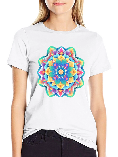 Vibrant Mandala Graphic Tee - Stylish Unisex T-Shirt
