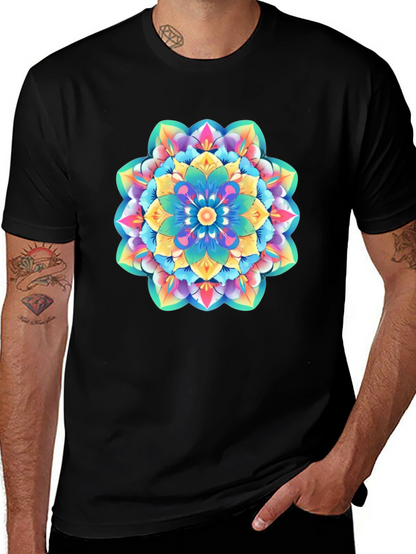 Vibrant Mandala Graphic Tee - Stylish Unisex T-Shirt