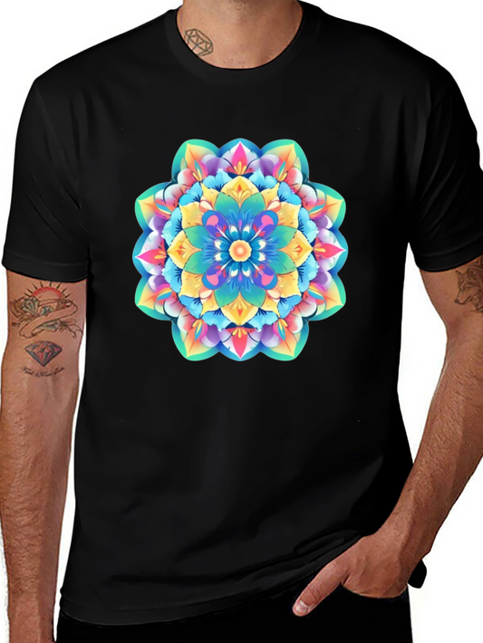 Vibrant Mandala Graphic Tee - Stylish Unisex T-Shirt