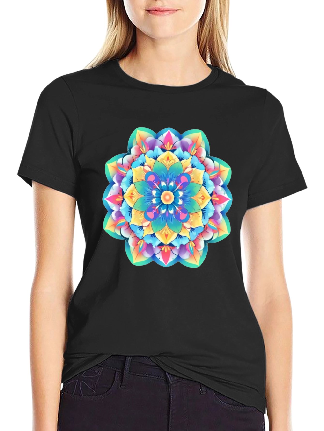 Vibrant Mandala Graphic Tee - Stylish Unisex T-Shirt