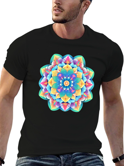 Vibrant Mandala Graphic Tee - Stylish Unisex T-Shirt