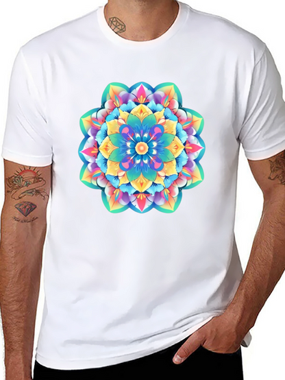 Vibrant Mandala Graphic Tee - Stylish Unisex T-Shirt