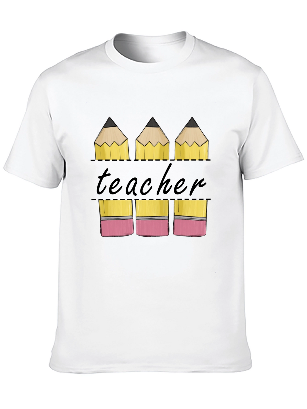 Teacher Pencil Graphic T-Shirt - Back to School Tee