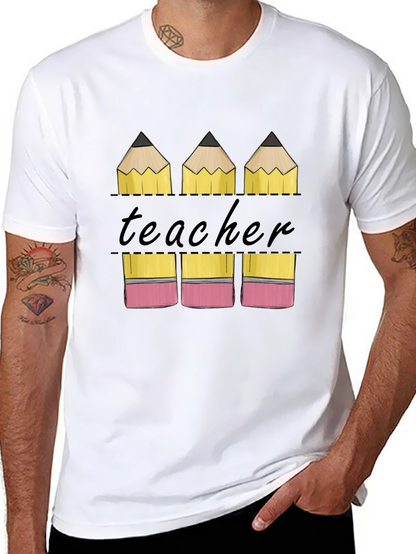 Teacher Pencil Graphic T-Shirt - Back to School Tee