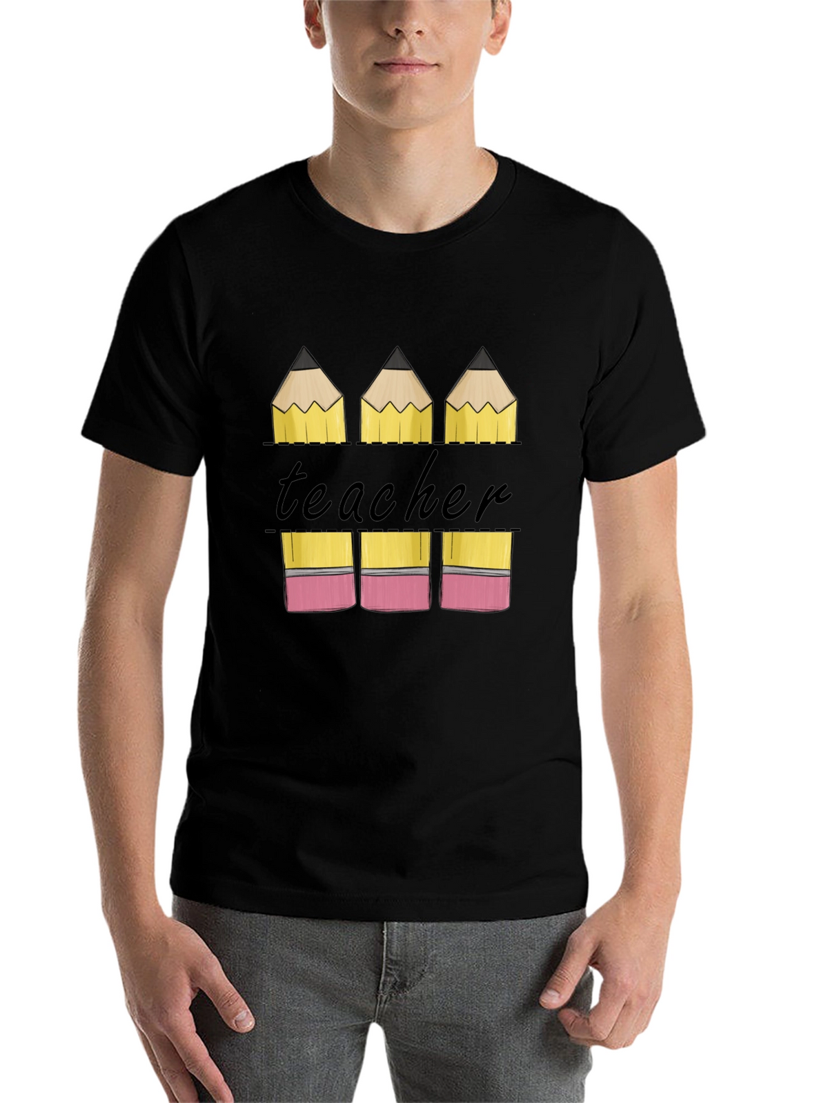 Teacher Pencil Graphic T-Shirt - Back to School Tee