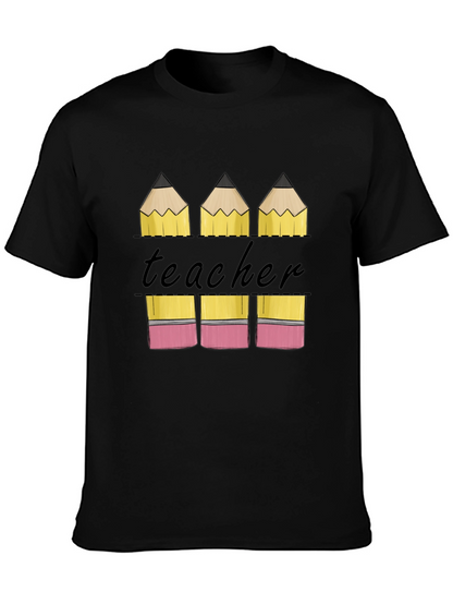 Teacher Pencil Graphic T-Shirt - Back to School Tee