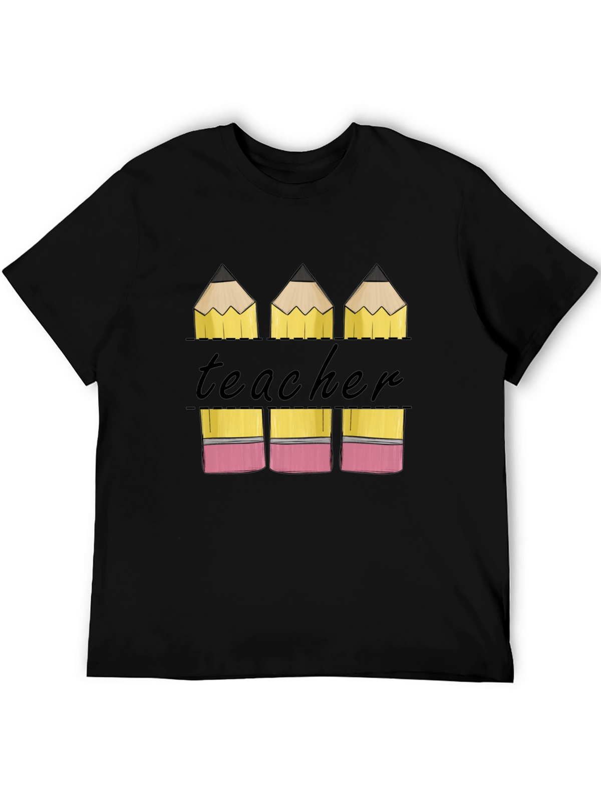 Teacher Pencil Graphic T-Shirt - Back to School Tee