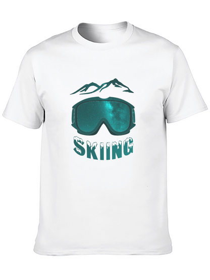 Skiing Graphic Tee - Mountain Goggles Design