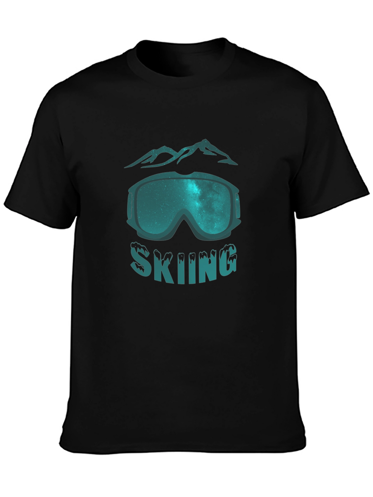 Skiing Graphic Tee - Mountain Goggles Design