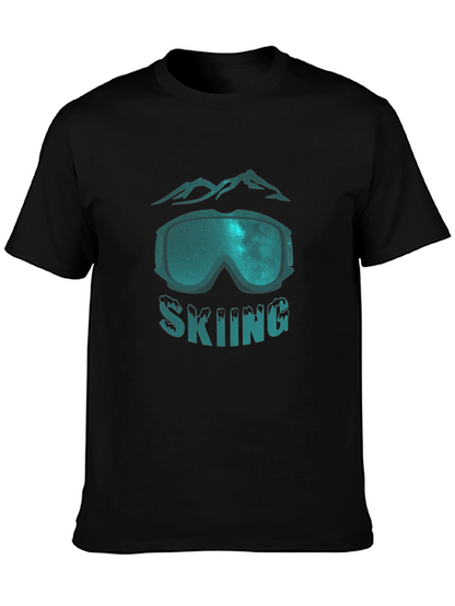 Skiing Graphic Tee - Mountain Goggles Design