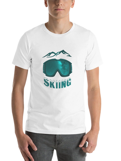 Skiing Graphic Tee - Mountain Goggles Design