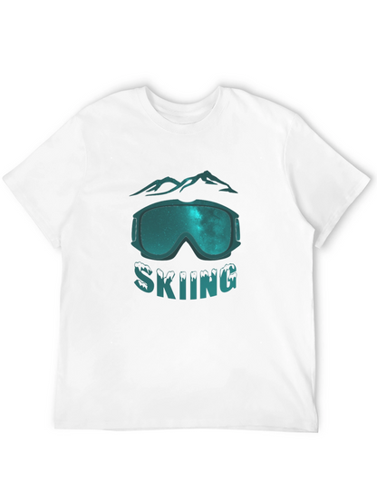 Skiing Graphic Tee - Mountain Goggles Design