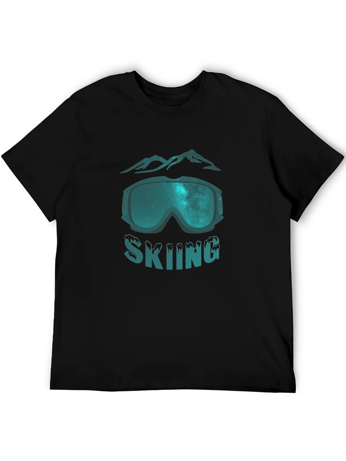 Skiing Graphic Tee - Mountain Goggles Design