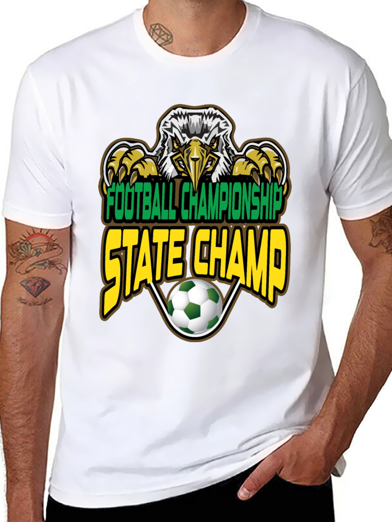 Football Championship State Champ Eagle T-Shirt