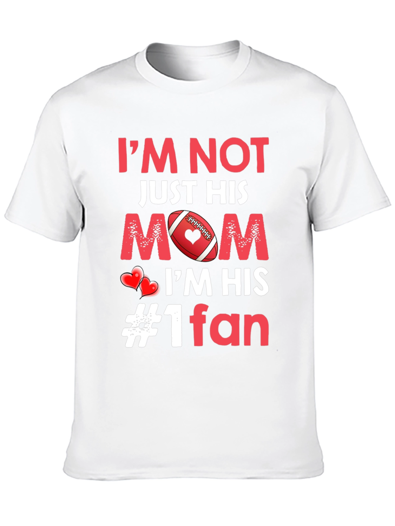 Moms #1 Fan Football T-Shirt