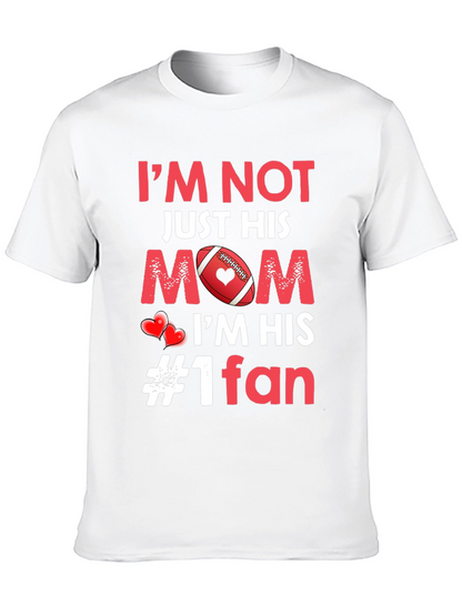 Moms #1 Fan Football T-Shirt