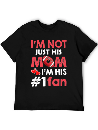 Moms #1 Fan Football T-Shirt