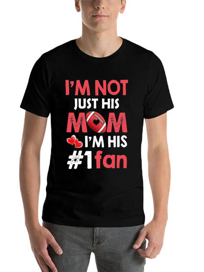 Moms #1 Fan Football T-Shirt