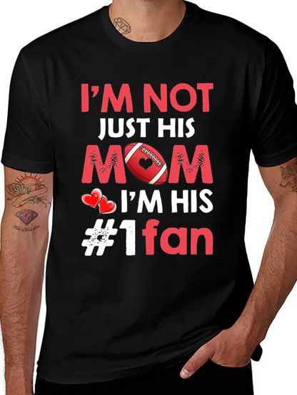 Moms #1 Fan Football T-Shirt