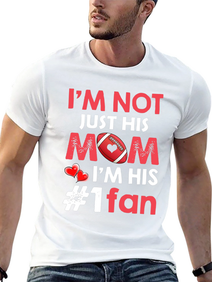 Moms #1 Fan Football T-Shirt