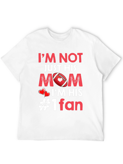 Moms #1 Fan Football T-Shirt