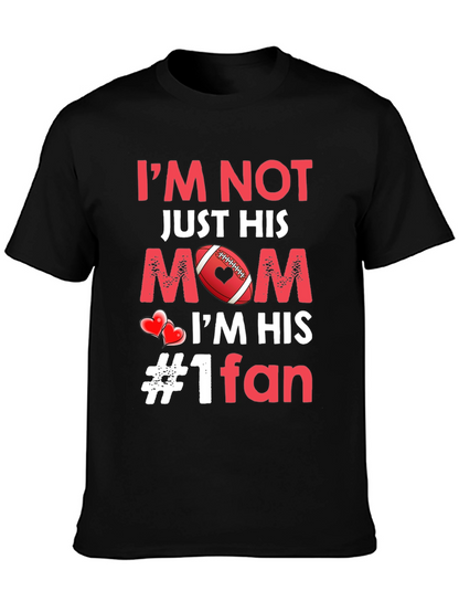 Moms #1 Fan Football T-Shirt