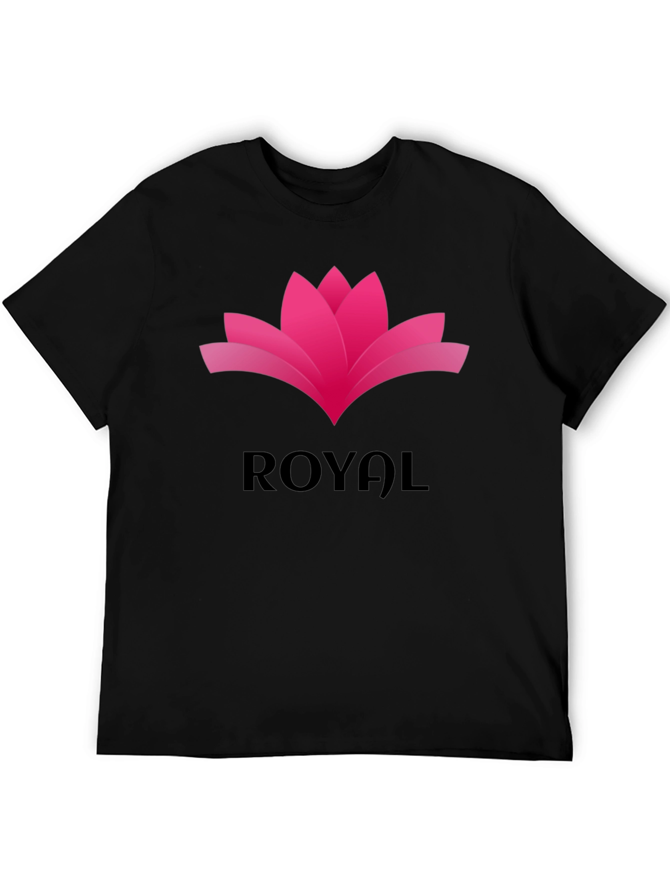 Royal Lotus Graphic Tee - Stylish Black T-Shirt