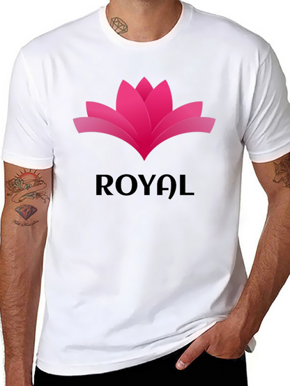 Royal Lotus Graphic Tee - Stylish Black T-Shirt