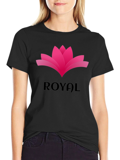 Royal Lotus Graphic Tee - Stylish Black T-Shirt