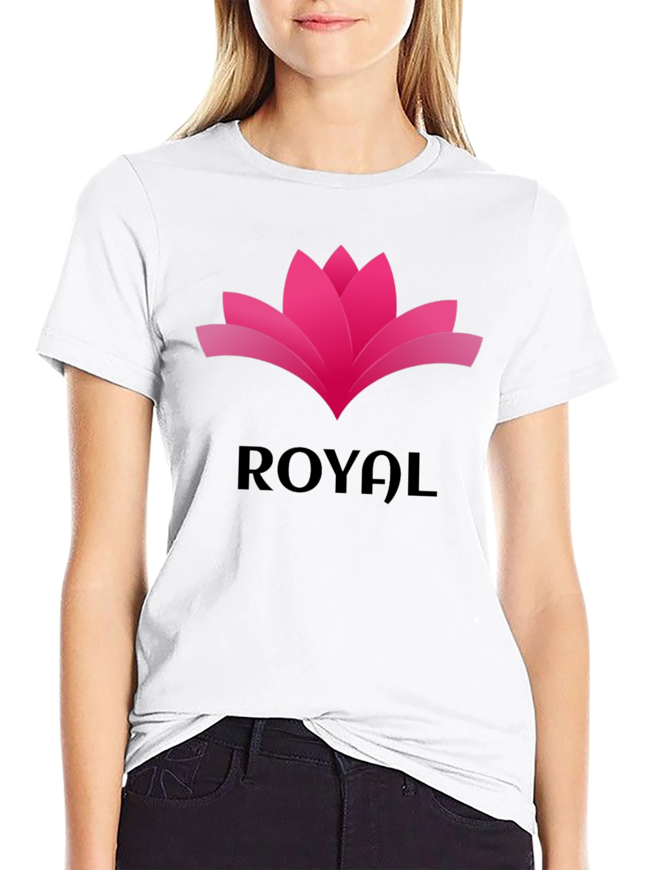 Royal Lotus Graphic Tee - Stylish Black T-Shirt