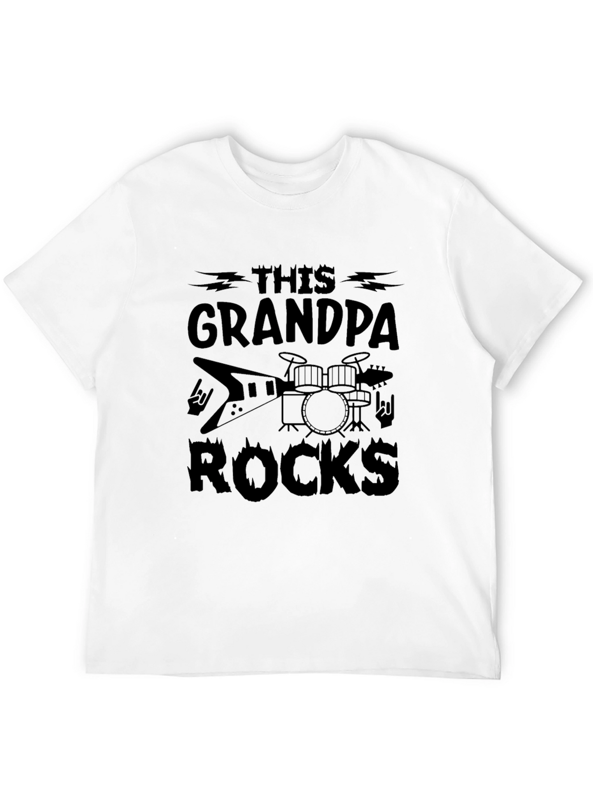 This Grandpa Rocks Black T-Shirt