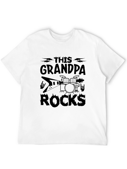 This Grandpa Rocks Black T-Shirt