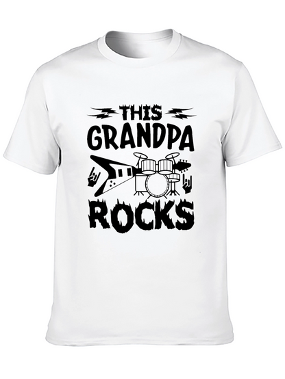 This Grandpa Rocks Black T-Shirt