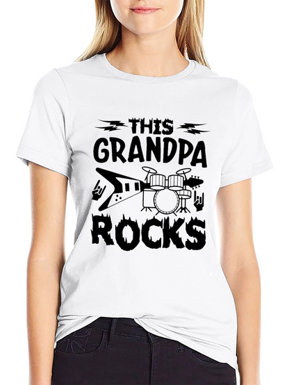 This Grandpa Rocks Black T-Shirt