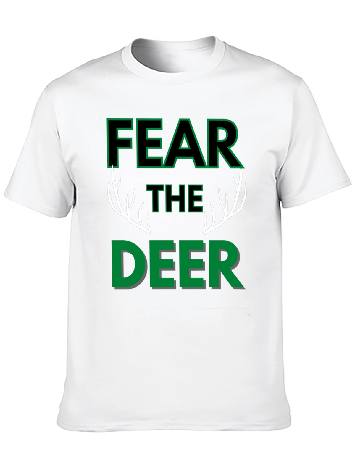 Fear The Deer Black Graphic T-Shirt