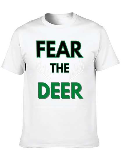 Fear The Deer Black Graphic T-Shirt